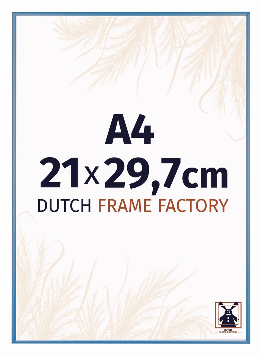 Fotolijst A4 21x29,7 cm - Aluminium - Staal Blauw - Kampen