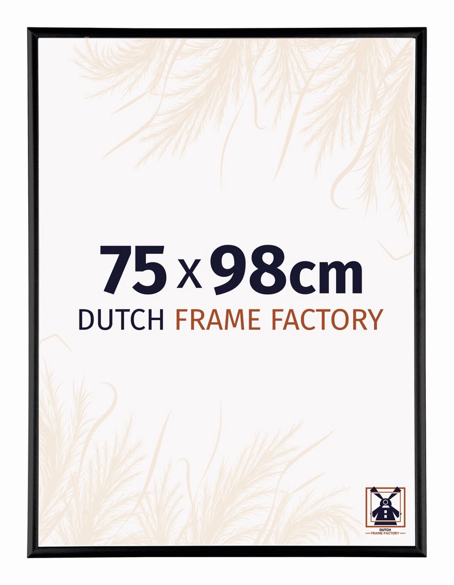 Dutch Frame Factory Fotolijst 75x98 cm - Aluminium - Zwart Mat - Kampen