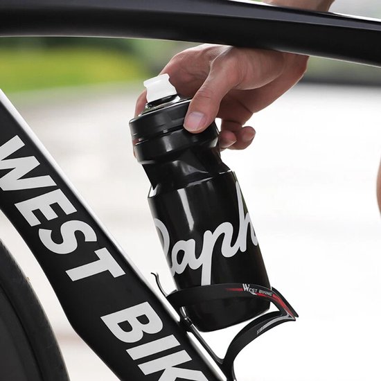 Bidon 610ml Fiets - Zwart - Lichtgewicht Sportfles BPA-vrij - Fitness Waterfles - Geschikt voor Alle Bidonhouders - Vaatwasbestendig - Shakebeker - Recyclebaar & Sterk - Fietsaccessoires van Bidon — afbeelding 5