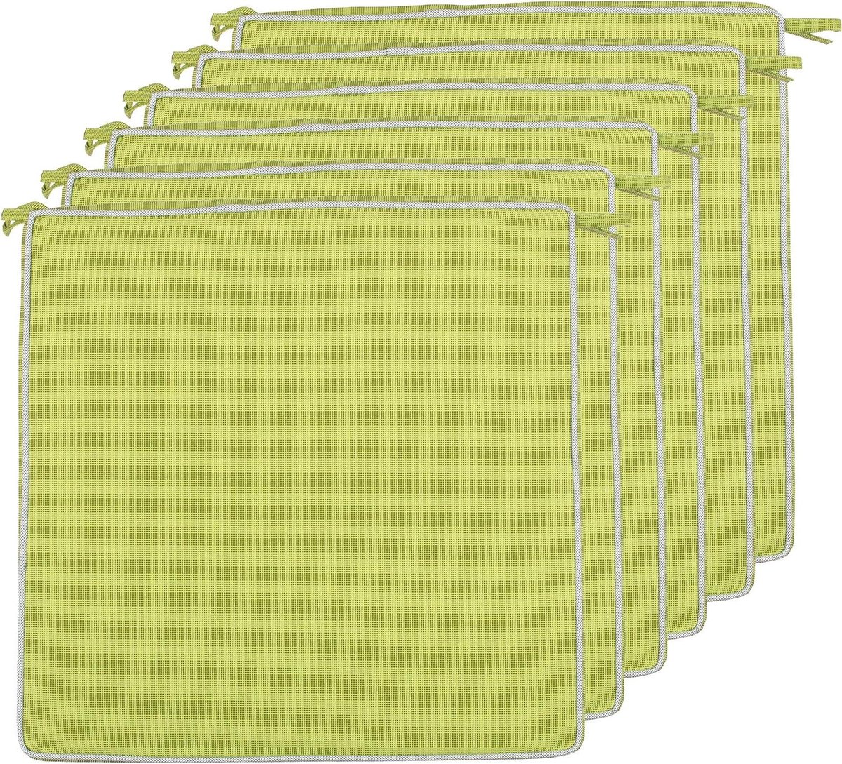 Zitkussens Set - Tuinkussens Buiten - Comfortabel Zitten - Waterafstotend Materiaal - 40x40x4 cm - Grijs