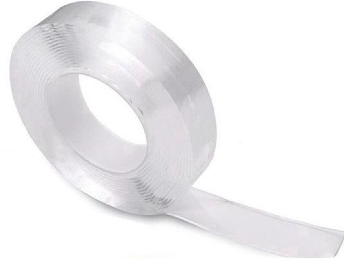 Nano tape - Dubbelzijdig - Herbruikbaar - Waterdicht - Montagetape - Transparant - 3 meter lang - 3cm breed - 2mm hoog - Extra sterk - Gekko tape - Jonyx