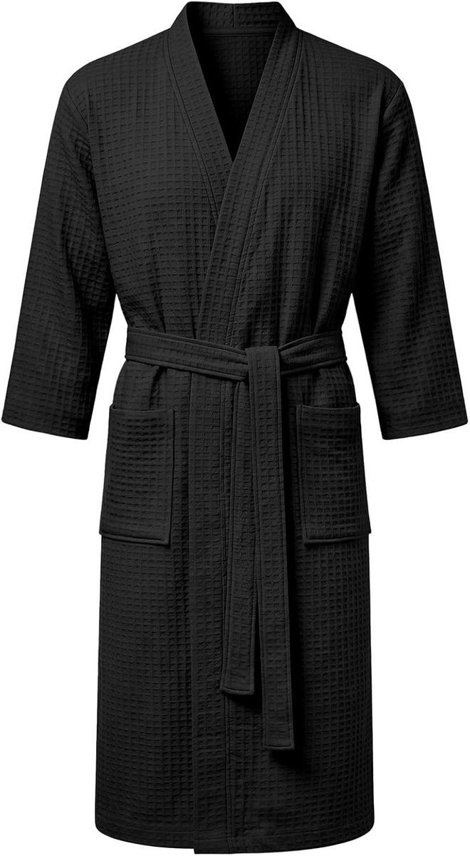 Unisex Wafel Badjassen en Badhanddoeken - Lichtgewicht Badwraps voor Douche, Spa en Thuis met Zakjes