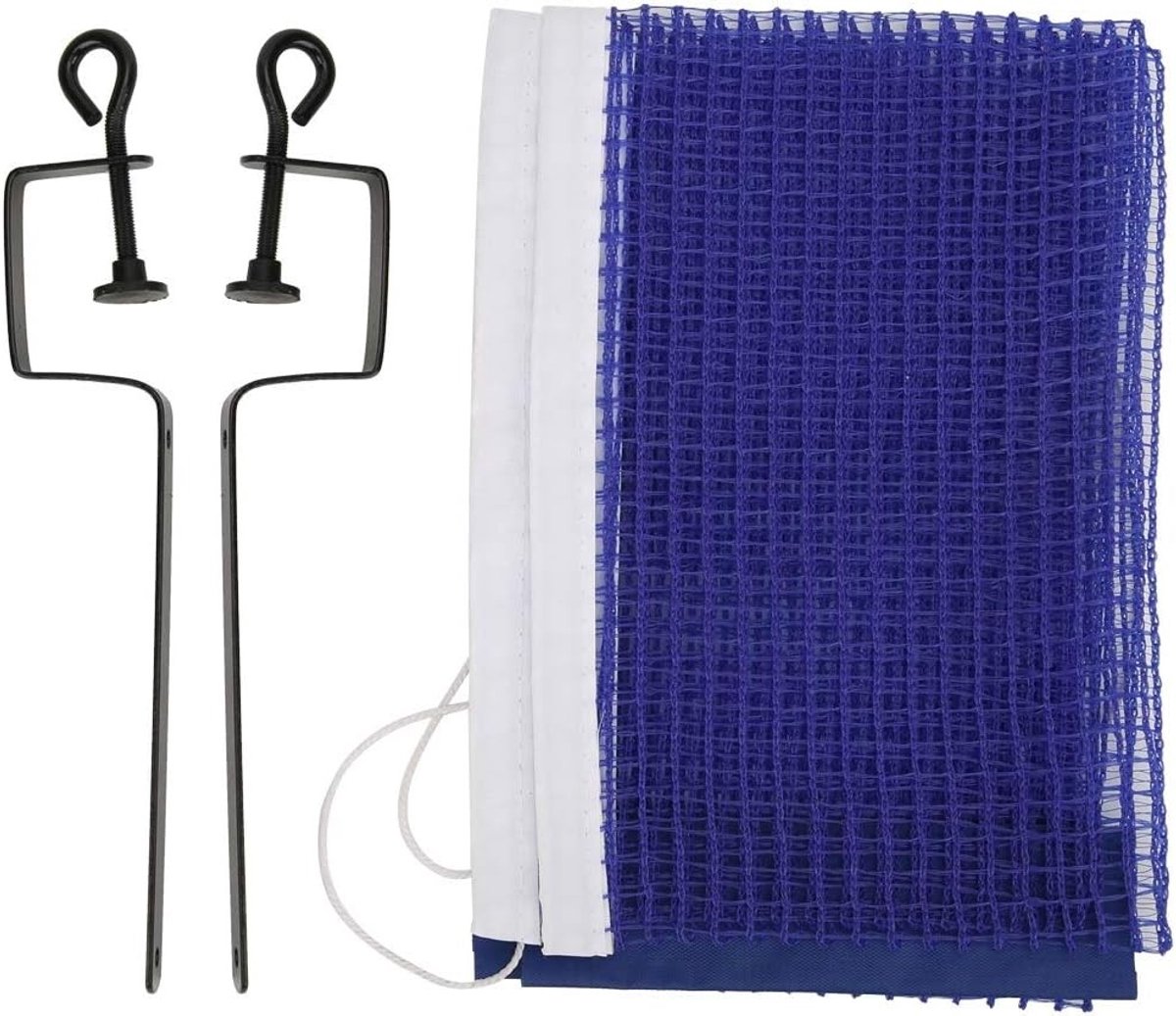 Draagbaar en Eenvoudig Polyester Pong Net Vervanging voor Tafeltennis met Metalen Beugel - Ideaal voor Training en Sportaccessoires (Blauw)