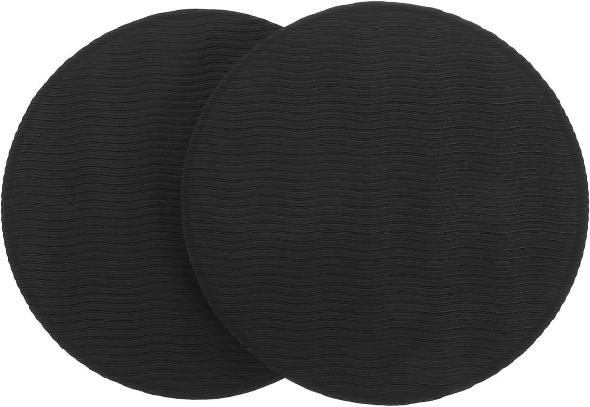 Dikke Ronde Yoga Knie Pad van Eco TPE voor Comfort tijdens Yoga en Pilates - Ondersteuning voor Handen, Polsen, Knieën en Ellebogen (Zwart)