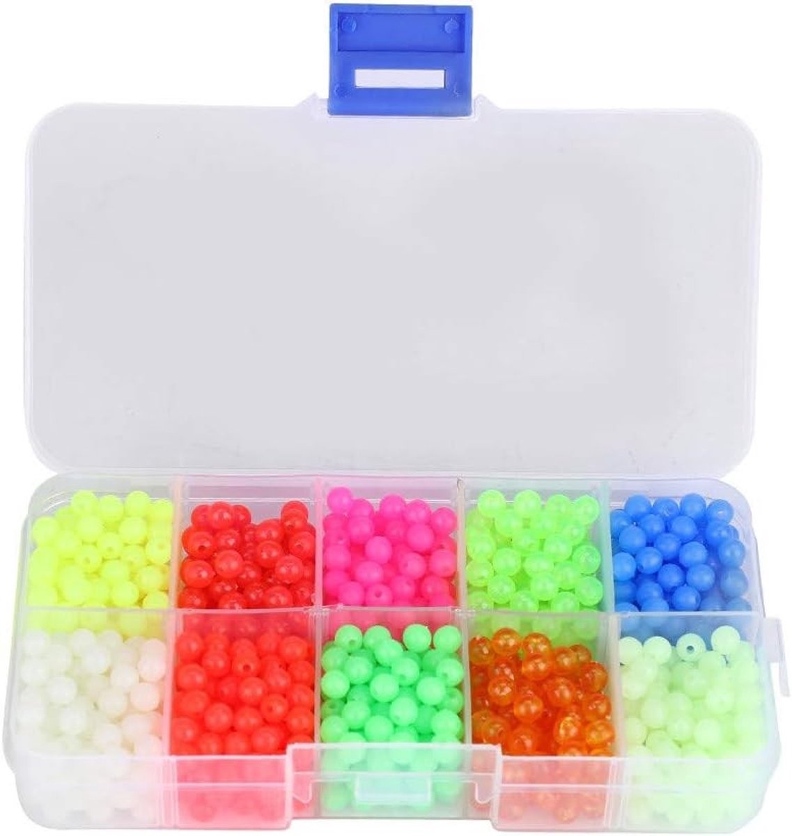 Glow Fish Kralen 1000 Stuks - Ronde Plastic Kralen voor Vissen, Visaccessoires en Buitenactiviteiten