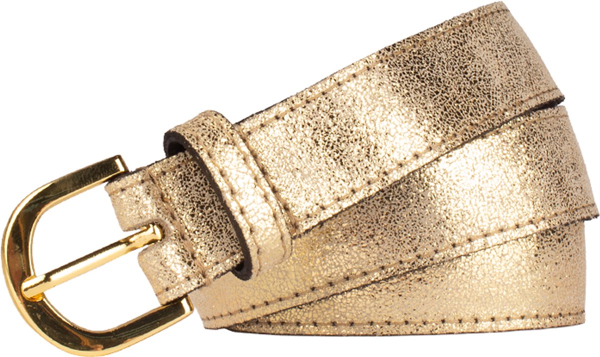 Legend Dames - Leren riem - Goud - 80 cm