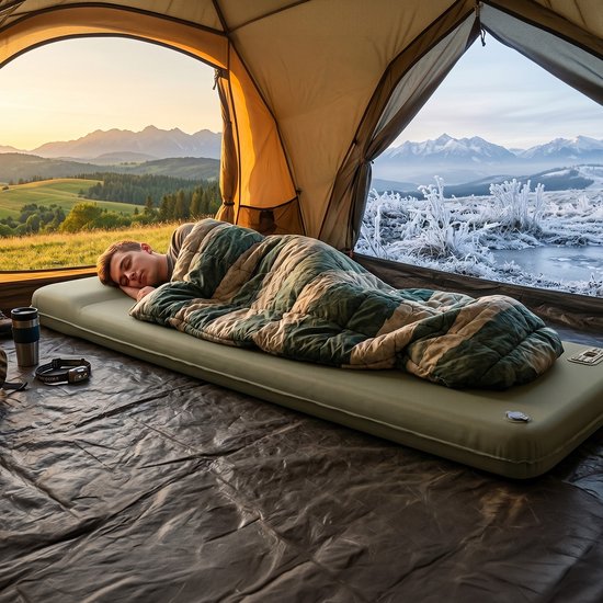 NEOLYMP Zelfopblazende slaapmat met electropomp en memory foam voor camping — afbeelding 2