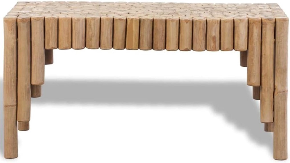 Bamboe salontafel - Tafel bamboe - Woonkamer inrichten - Authentiek design - 70 x 35 x 35 cm - Natuurlijk