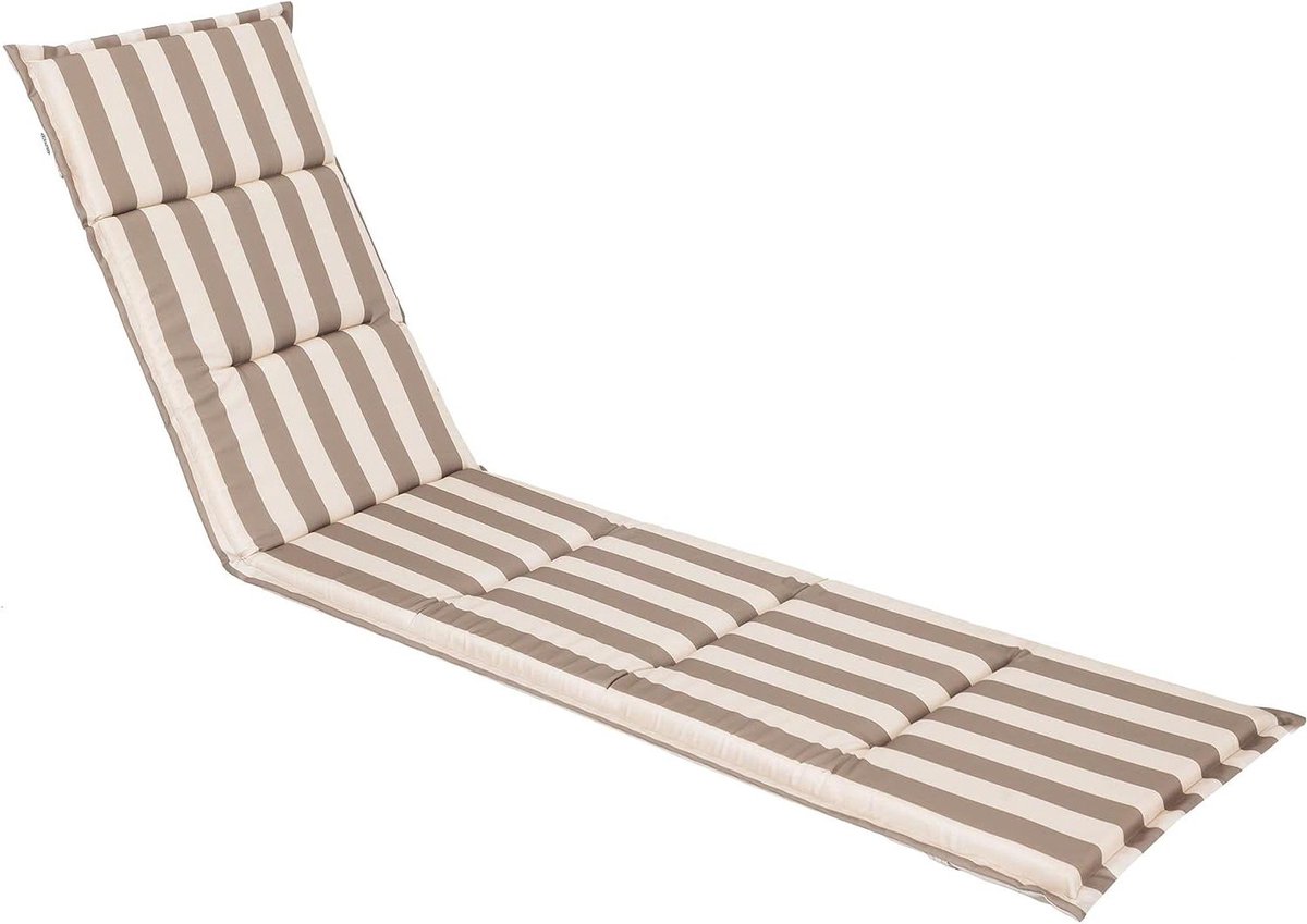 Tuinkussen - Loungekussen Stoelkussen - Ontspannen Buiten - Waterproof Materiaal - 182x42 cm - Beige Strepen