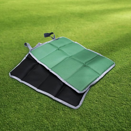 2 stuks - Zitmatje - Wandel zitmatje - Opvouwbaar zitmatje - Kampeer zitmatje - Camping zitmatje - Strand zitmatje - Reis zitmatje - met opbergzakken - voor outdoor, tuin, wandelen, camping, strand, picknick - 40*30 cm - zwart, groen van Merkloos — afbeelding 4