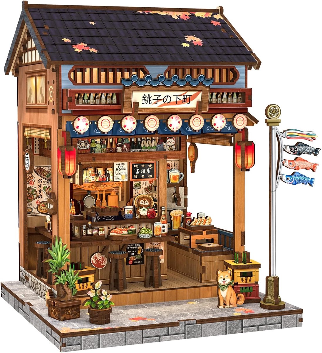 SnelShoppen - CUTEBEE Book Nook Kit Miniatuur Dollhouse met LED Verlichting en Stofhoes, Exclusief Japanse Interieur, Boekenkast Decoratie, Creatief C