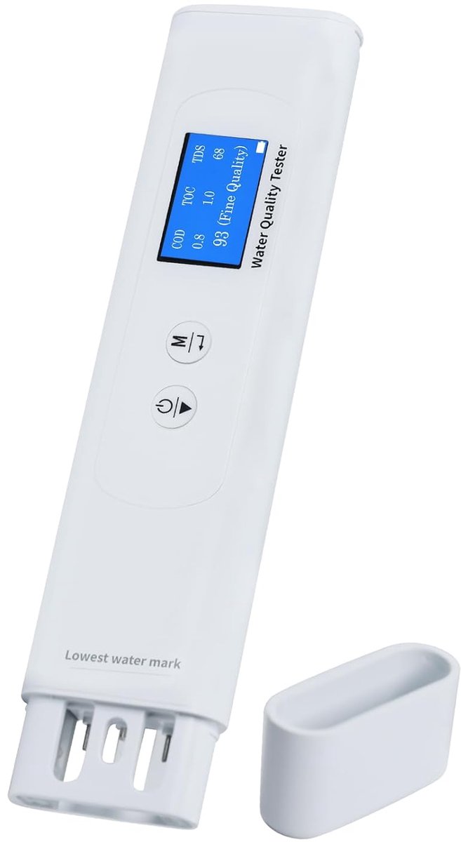 SnelShoppen - Drinking Water Tester – Draagbare 6-in-1 Waterkwaliteitstester voor TOC, COD, EC, UV275, Temp & TDS – Perfect voor Thuis, Wandelen, Kamp