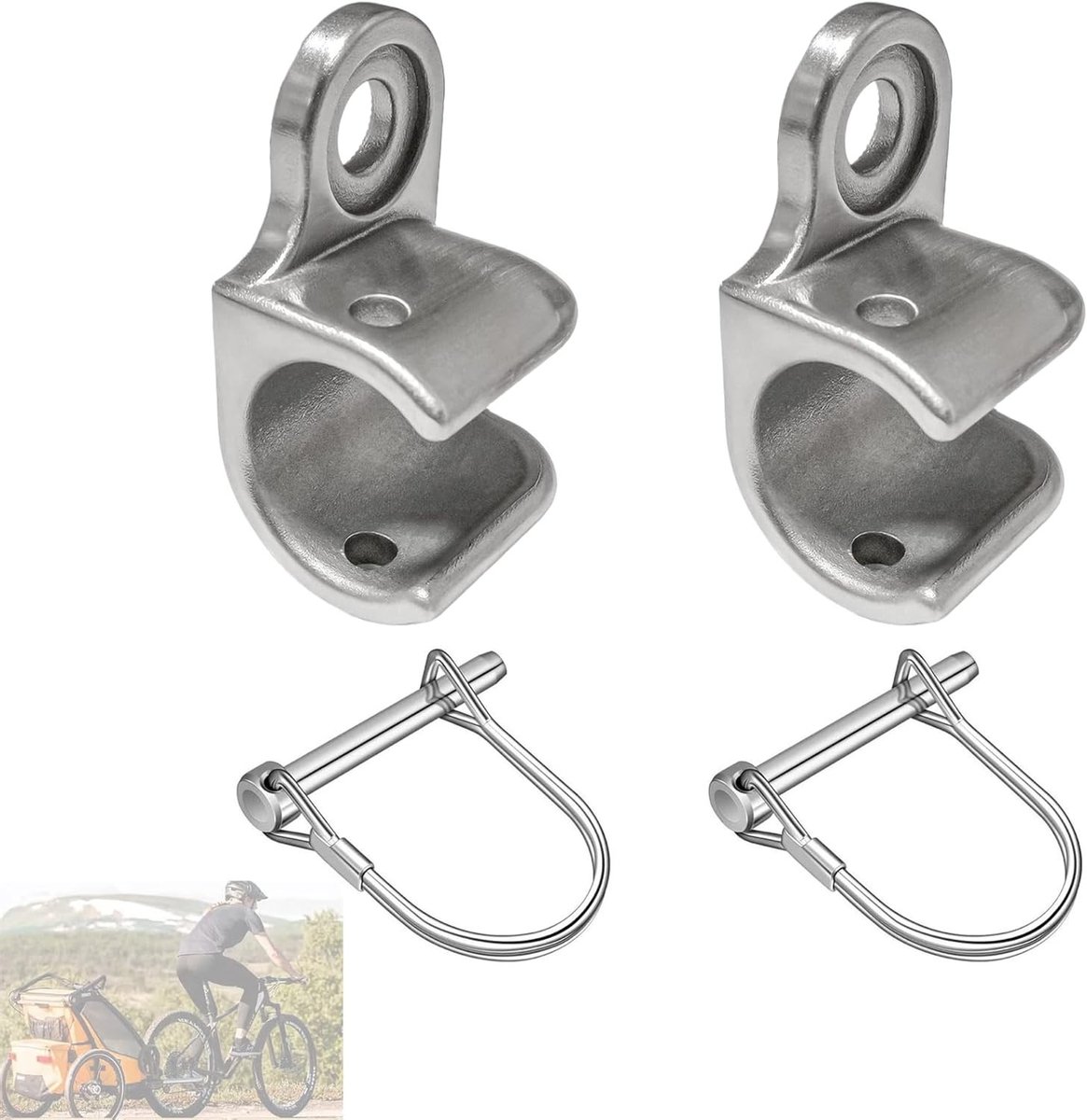 Dailygoods - Fietskar Koppeling met Veiligheidspen - Trekhaak voor Fietsen