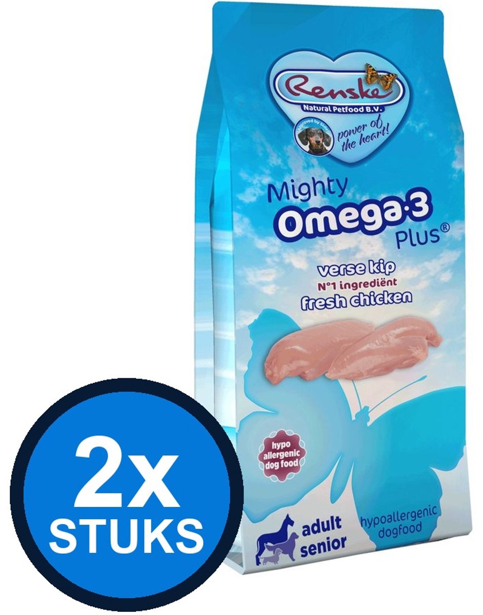 Renske Renske - Mighty Omega-3 Plus kip 3kg - Hondenvoer - 3 kg