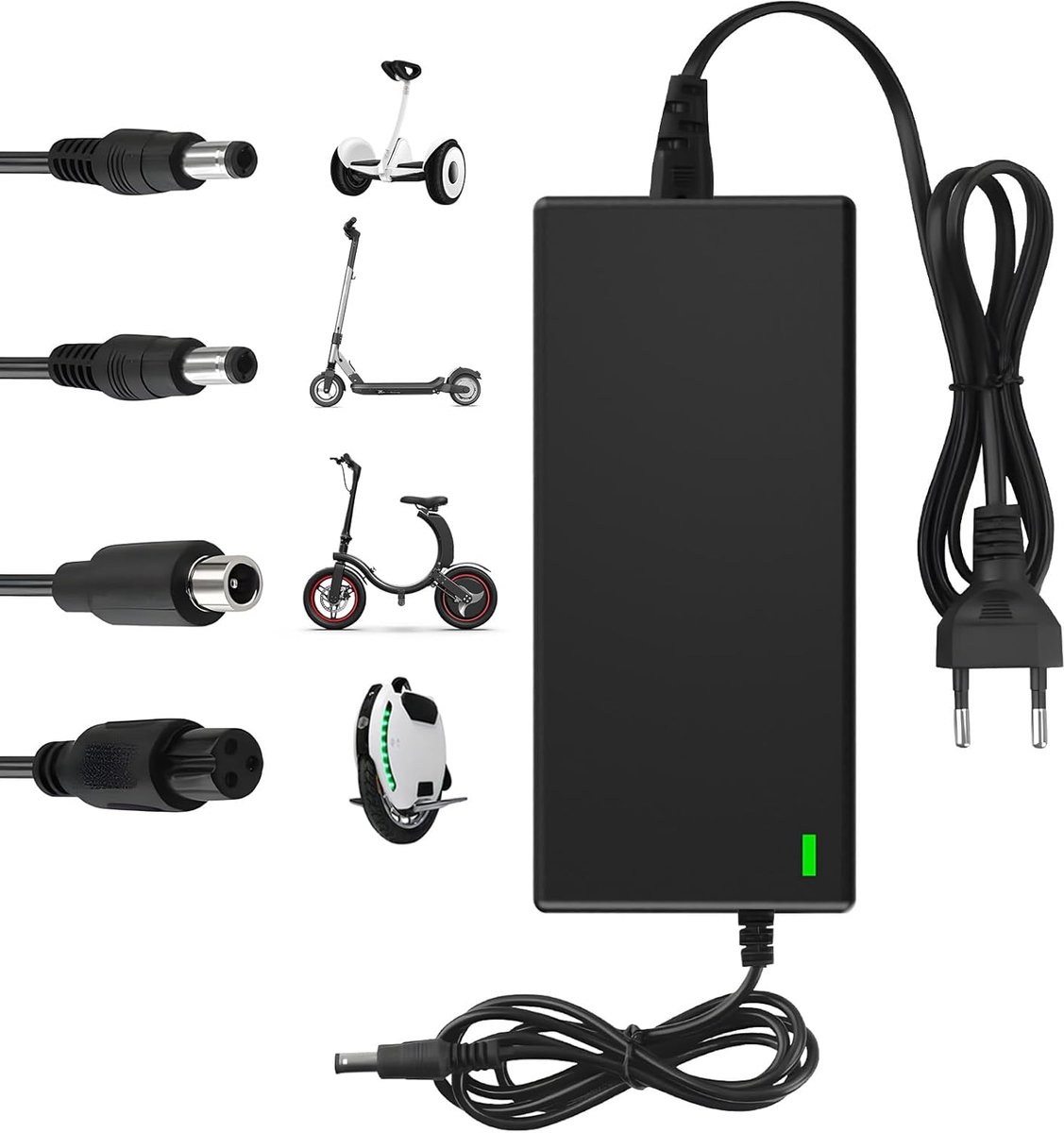 SnelShoppen - Acculader Scooter Xiaomi M365, Elektrisch, 42 V, Krachtige Snellader voor E-scooter, Ideaal voor Thuis en Op Reis, Compact en Duurzaam