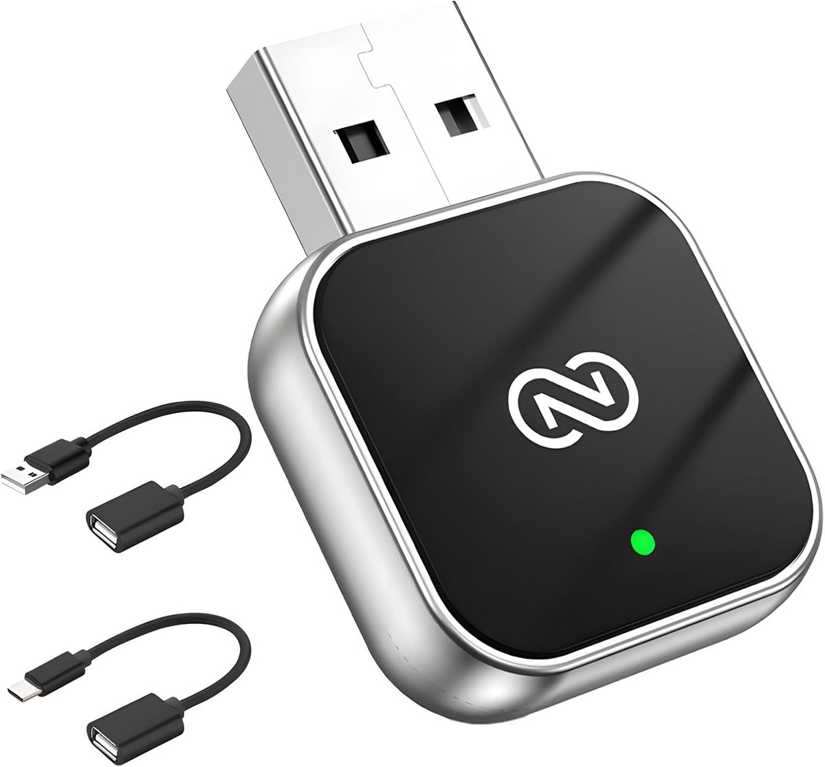SnelShoppen - Carplay Wireless Adapter - 2-in-1 Wireless CarPlay & Android Adapter - USB-C/A Plug & Play - Compatibel met iOS 10+/Android 11+ - Snelle