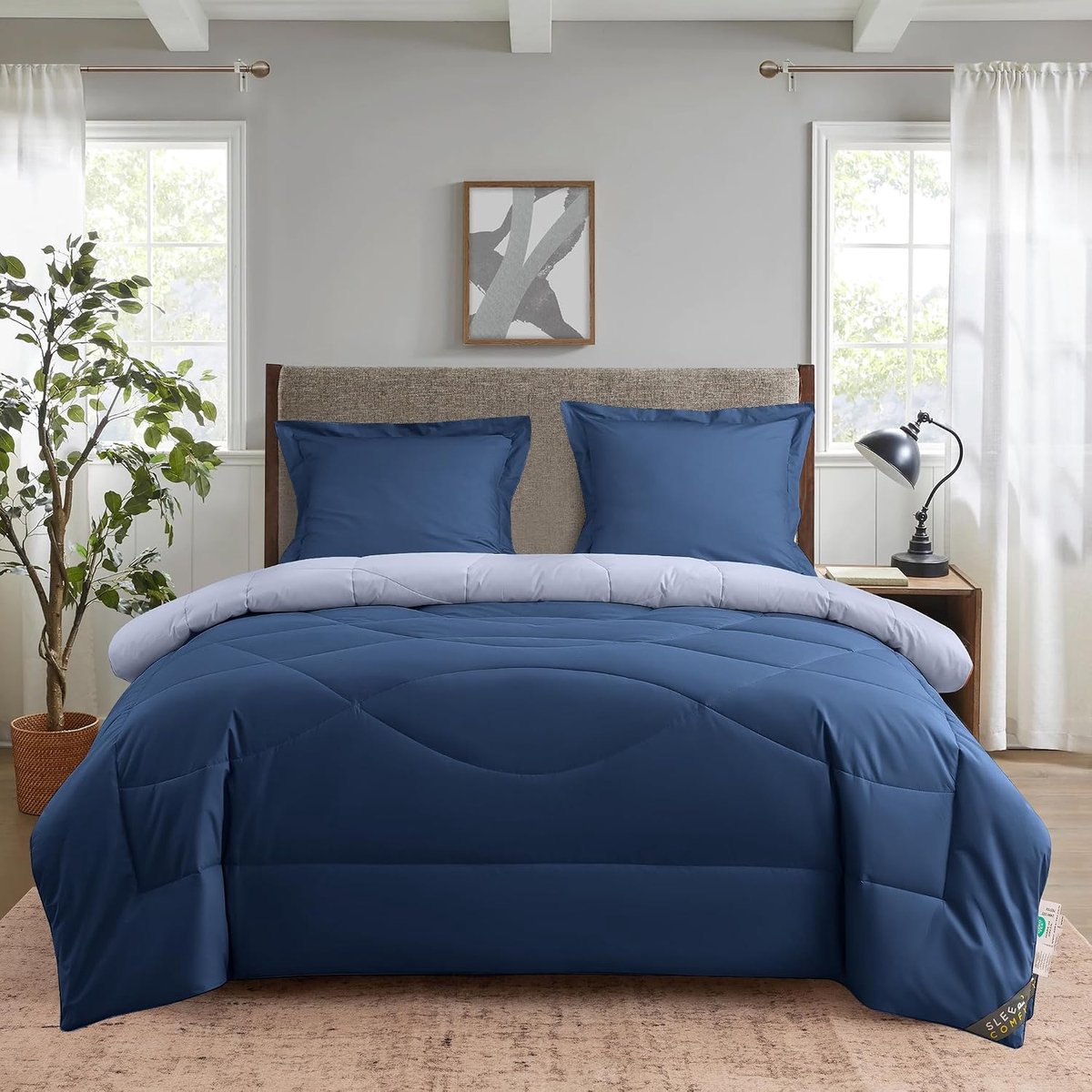 SnelShoppen - 4-Seizoenen Dekbed 140 x 200 cm, Lichtgewicht Zomerdeken, Hypoallergene Katoen, Oeko-Tex Gecertificeerd, Perfect voor Allergieën, Inclus
