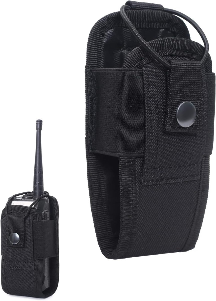 Praktische Walkie-Talkie Pouch, Intercom Tas voor Mobiele Apparaten, Geschikt voor Radio's en Smartphones, 15 x 6.5 x 5 cm, Zwart, Duurzaam en Handig