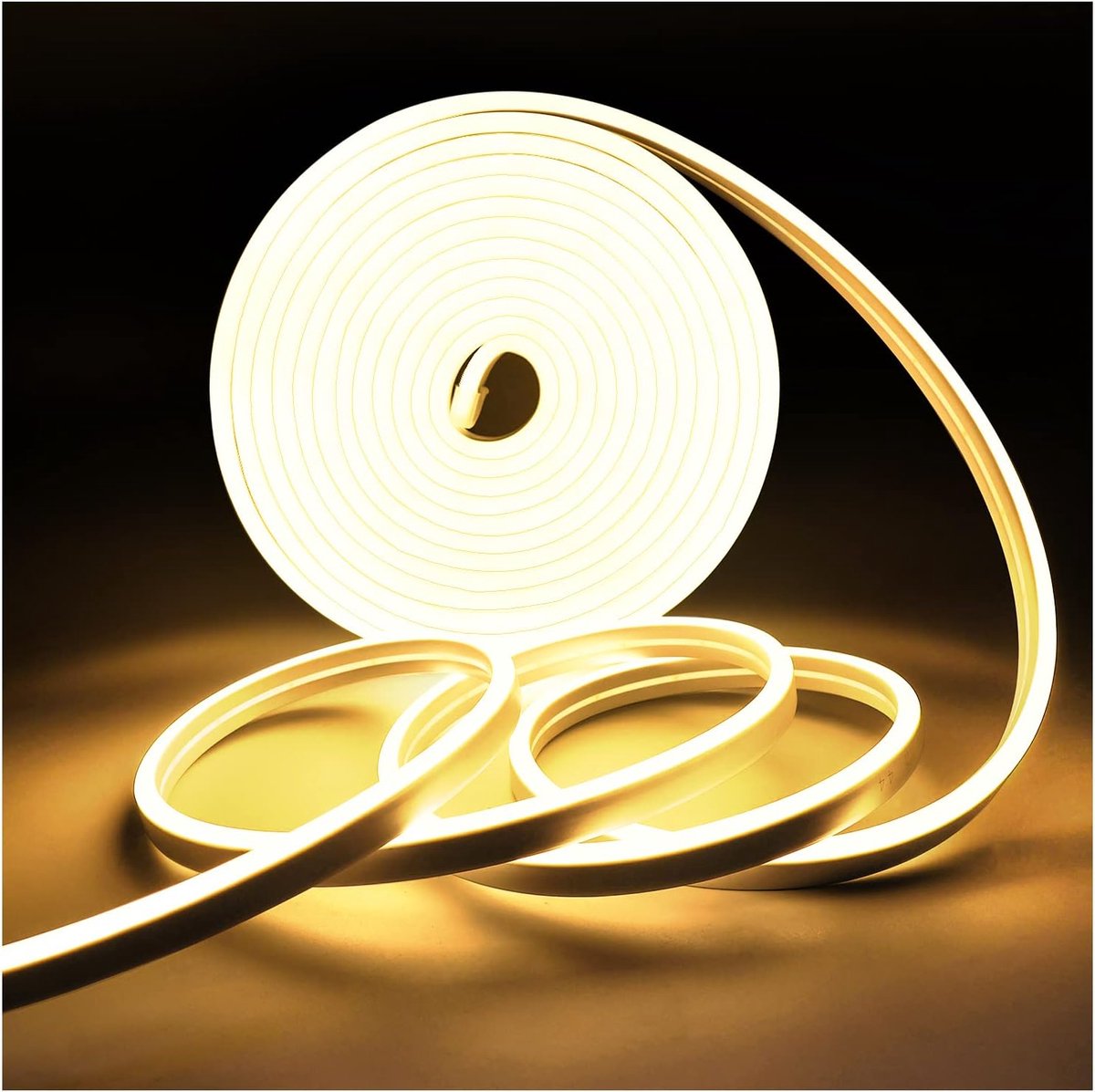 SnelShoppen - Neon LED Strip Light Warm Wit 3000K 5M 600 LEDs Flexibele LEDstrip voor Slaapkamer, Keuken, Tuin, Feest, Kerstverlichting, Bar