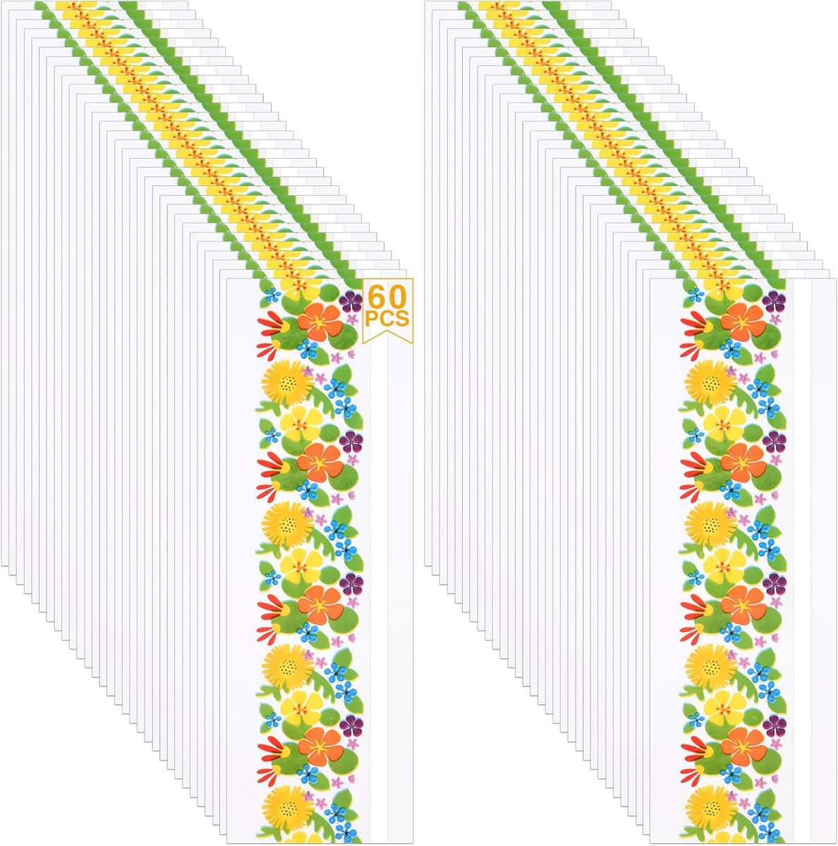 SnelShoppen - 60 Stuks Vliegenvangers voor Raam - Veilig en Niet Giftig - Transparante Vliegenplakstrips voor Binnen - Ideaal voor Thuis, Keuken en Fe