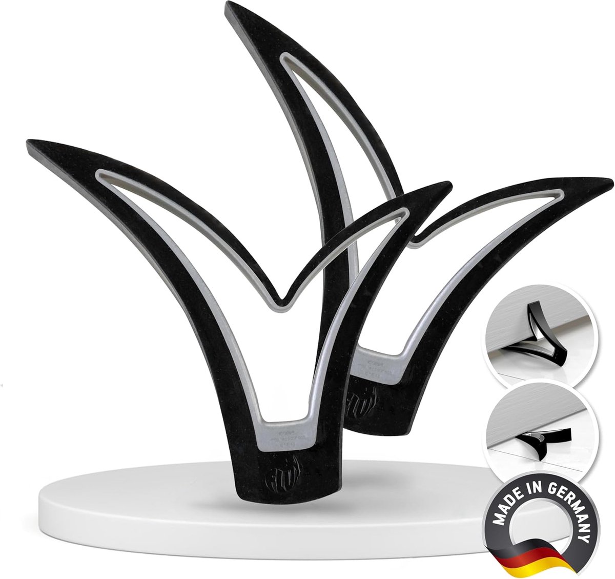 SnelShoppen - Door Wedge Voetbediende Deurstopper, Multifunctionele Deurbuffer, Flexibele Deurhaak, Zwart, 2 Stuks, Voor Alle Deurmaten