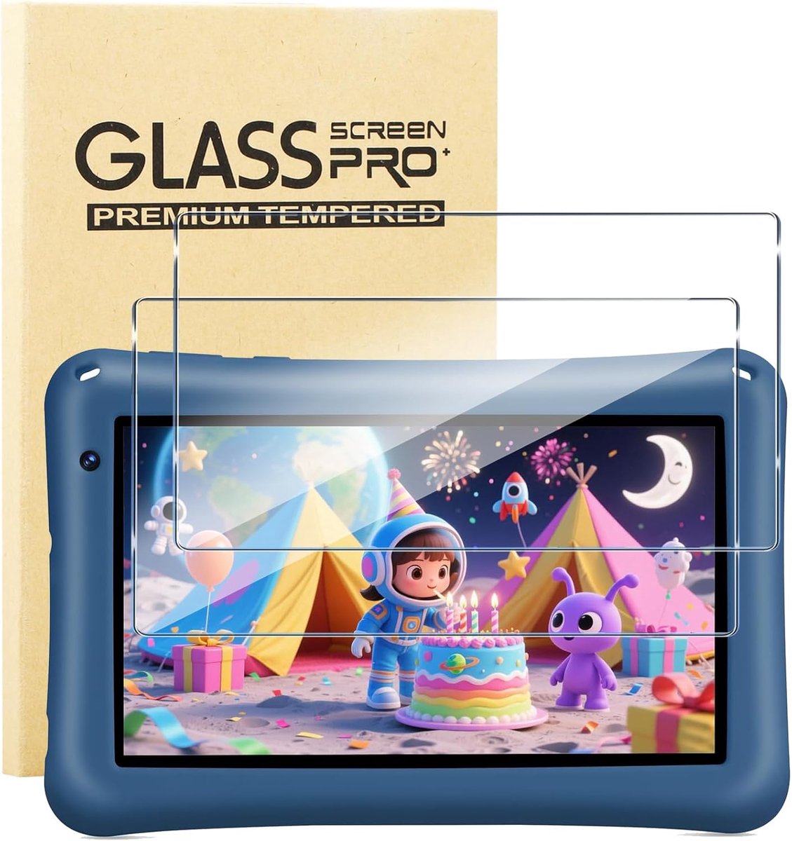 SnelShoppen - Protective Film voor 7 Inch Tablet, 2 Stuks, 9H Hardheid, Krasbestendig, Anti-Vingerafdruk, Tempered Veiligheidsglas, HD Schermbescherme