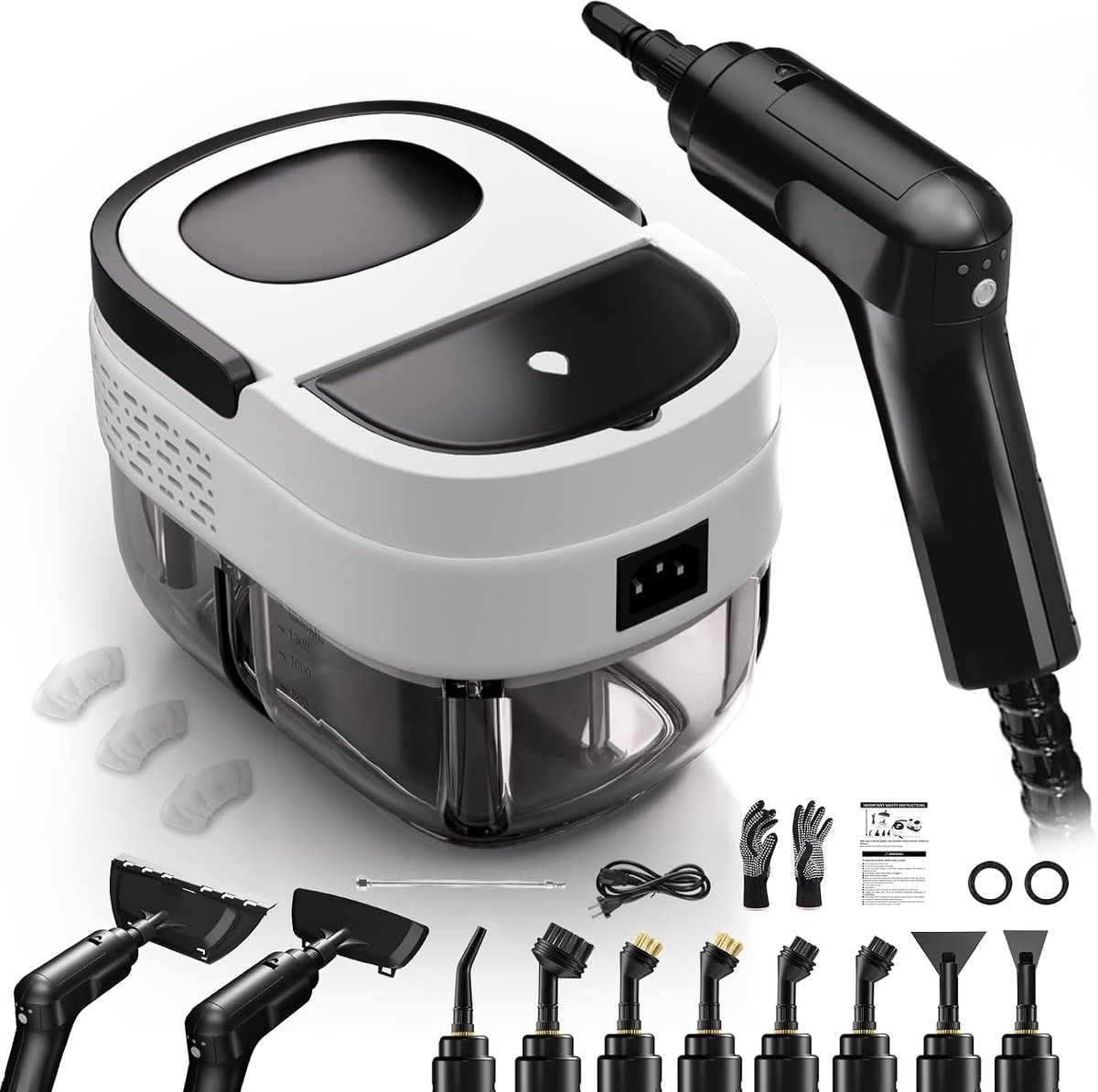 SnelShoppen - Steam Cleaner, Handstoomreiniger voor Thuis, 3-niveau Verstelbare Handgreep, Draagbare Stoomreiniger voor Ramen, Keuken, Vloeren, Auto,