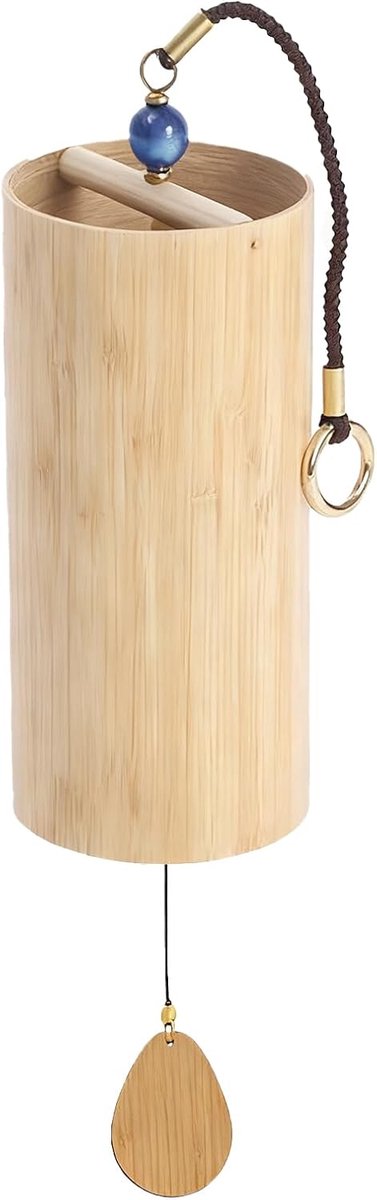 SnelShoppen - Bamboo Wind Chimes, Japanse Hangende Windgong van Bamboe, Zen Geluid voor Yoga, Tuin Decoratie, Natuurlijke Materialen, F Toon