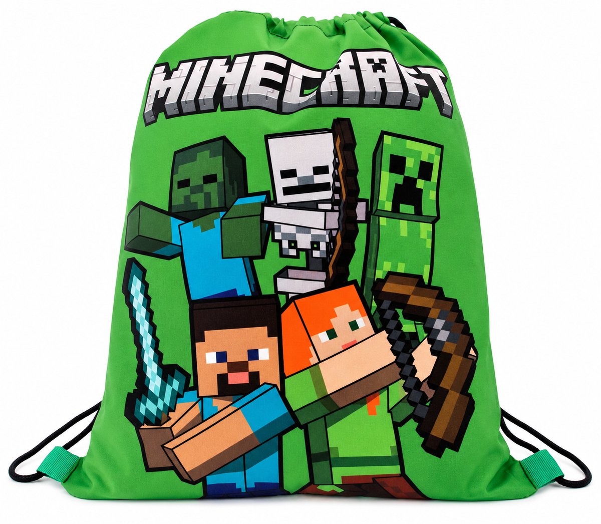 Minecraft -Gymtas – Officiële Licentie – zwemtas – sporttas - 40 x 35 cm