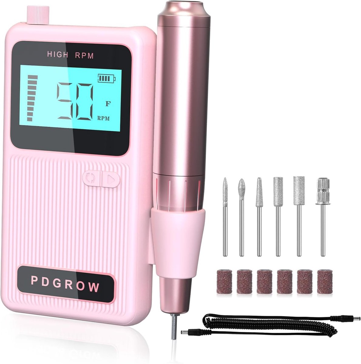 SnelShoppen - Professionele Draadloze Nageldrill 50000rpm, Elektrische Nagelvijl Set, Oplaadbaar en Stil, Voor Acryl/Gel Nagels, Manicure Thuis/Salon