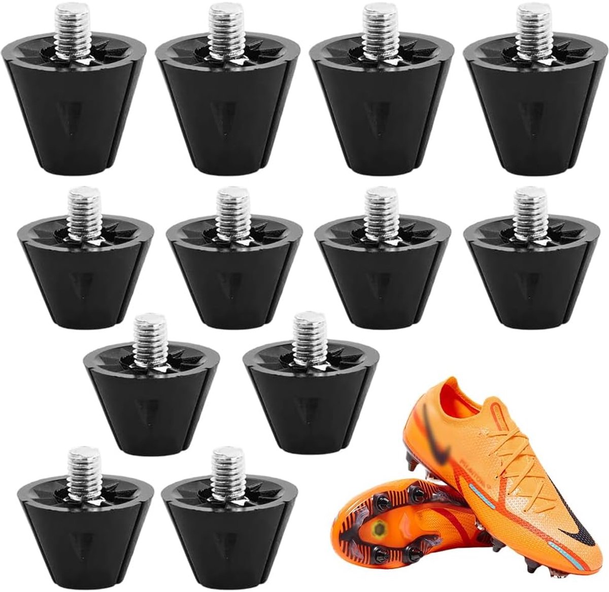 SnelShoppen - M5 Schroefbolts (5 mm) Universele Vervangcaps van Nylon en Metaal, Antislip en Stabiel, Ideaal voor Voetbalschoenen met M5 Draad, Voor G