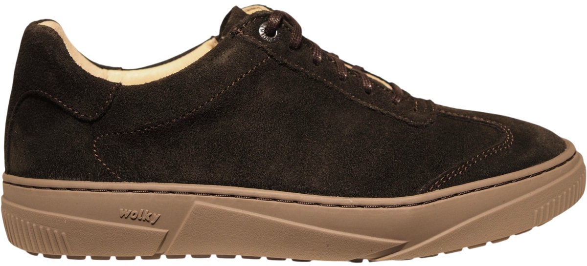 Wolky donkerbruine suède dames sneakers - Foria Brown