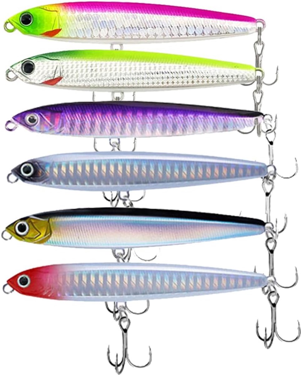 SnelShoppen - Lures Set 6 Stuks - Vis Lures voor Snoek, Baars, Forel - Hoogwaardige Silicone Vissen Aas met Drievoudige Haak - Voor Zoet- en Zoutwater