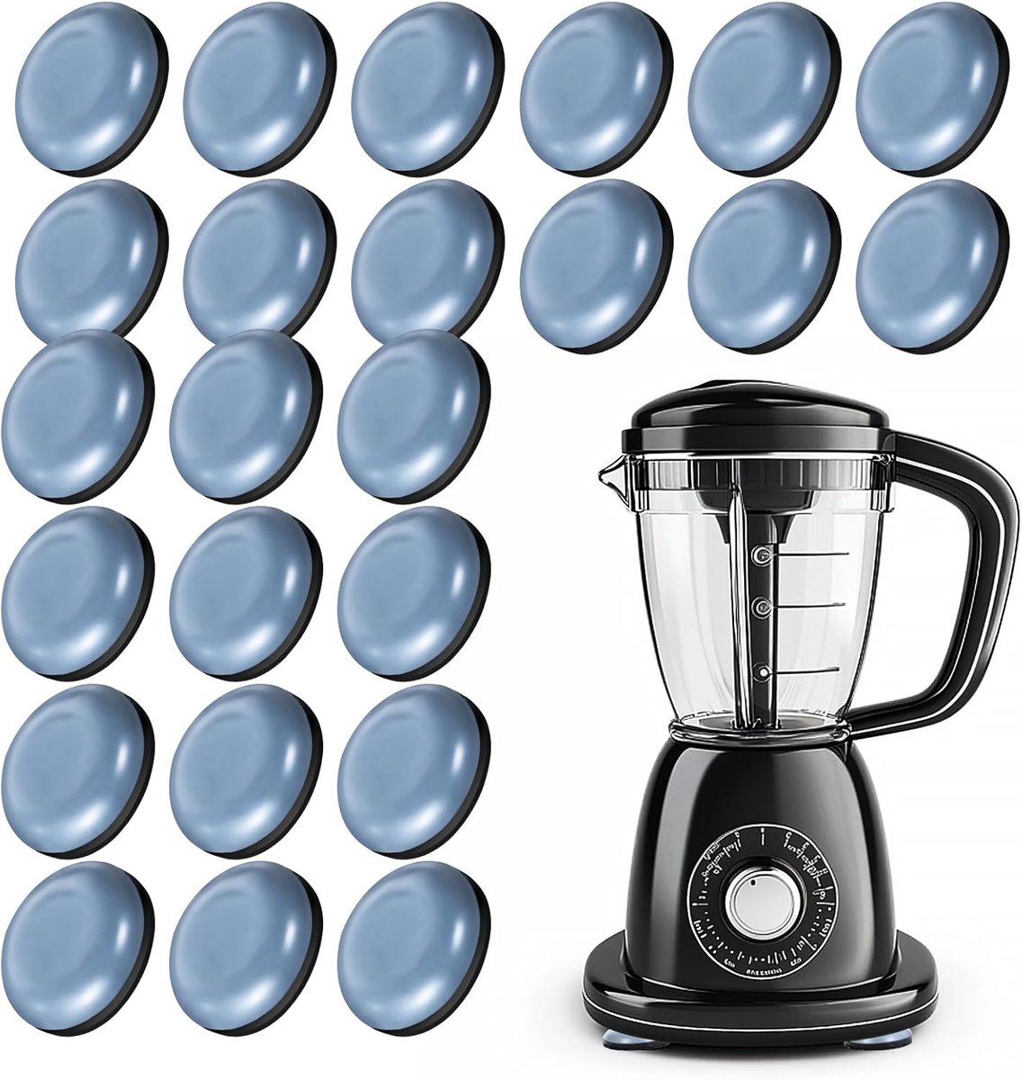 SnelShoppen - 24 Stuks Adhesieve Sliders voor Apparaten - 3/4 Inch Sliding Tray - Ruimtebesparend voor Keuken - Musthaves voor Kleine Apparaten