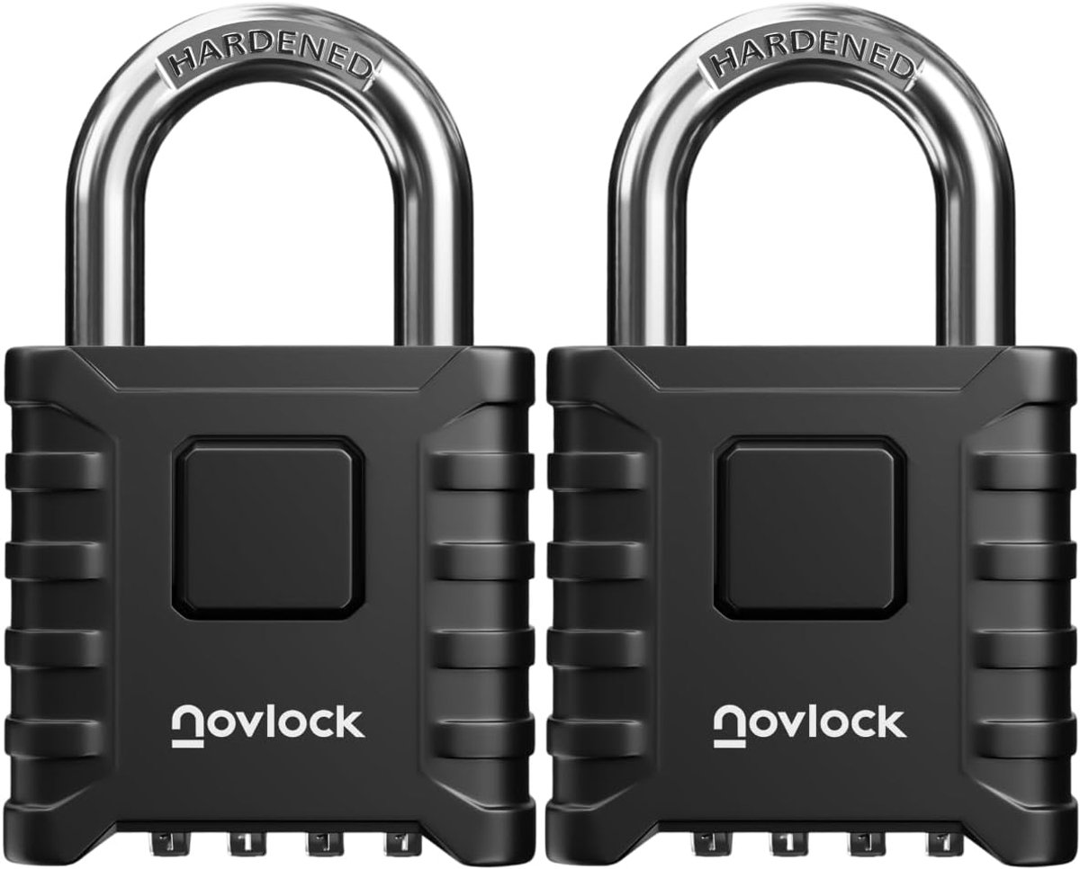 SnelShoppen - Heavy-Duty Hangslot - Extra Sterk, Groot en Weerbestendig - 8mm Geharde Staal Beugel - Robuust Slot voor Hekken, Poorten, Kasten en Tuin