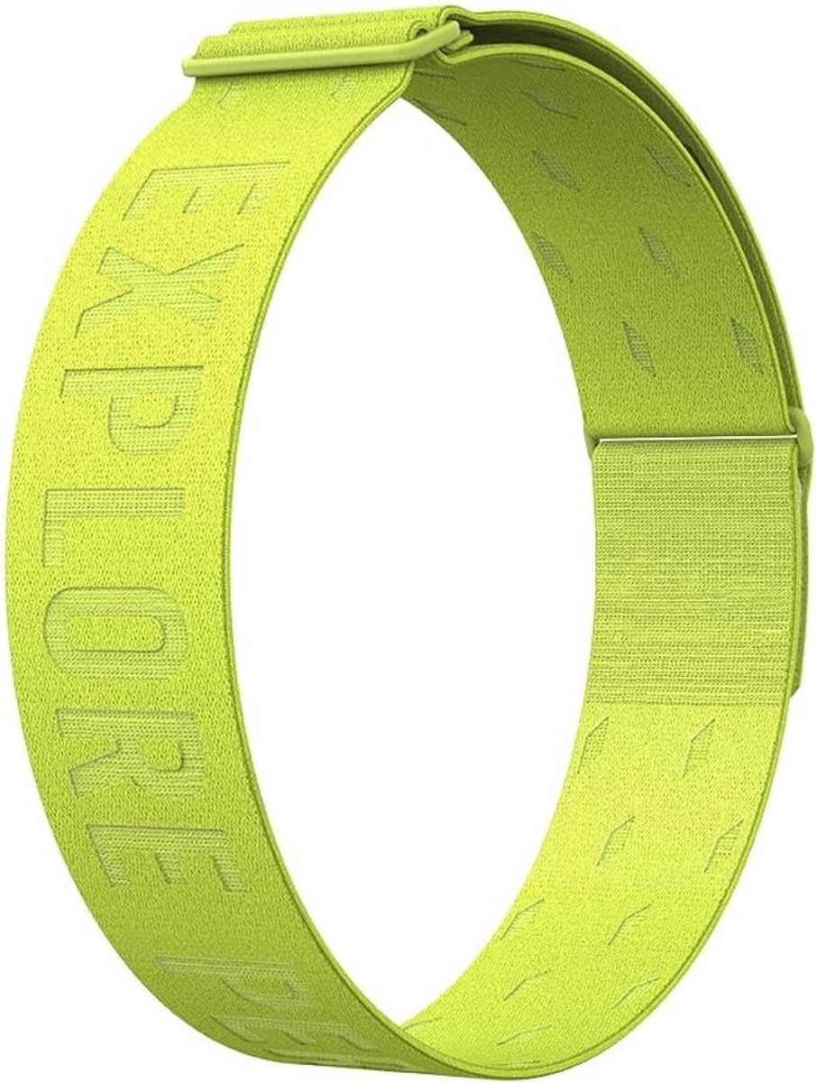 SnelShoppen - Hartslag Monitor Band Lime Standaard - Polyester, Nylon, Spandex - Maat 18-32 cm - Ademend, Comfortabel, Precisie voor Sporten en Workou