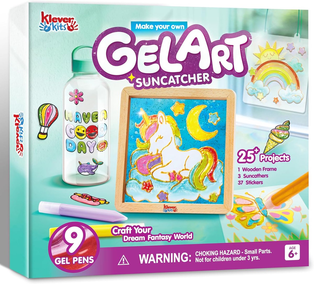 SnelShoppen - Paint Your Own Window Art Kit - Creatieve Kunstset voor Kinderen 6-12 Jaar - Schilderen op Raam - Verjaardagscadeau - Leuk voor Feestjes