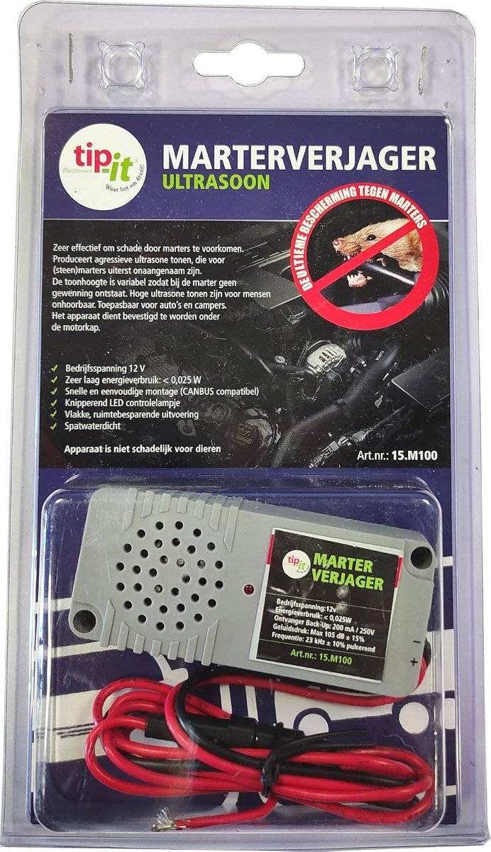 SnelShoppen - Tip-It Sable Repeller Ultrasonic - Effectieve Ultrasone Ongediertebestrijding - Dierenvriendelijk - Compact en Draagbaar - Voor Tuin, Ca