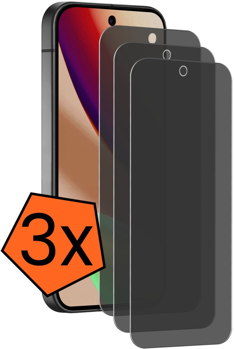 Screenprotector - 3 Stuks - Geschikt voor Google Pixel 11 - Privacy Filter - Gehard Glas - Beschermglas - Tempered Glass - Screen Protector