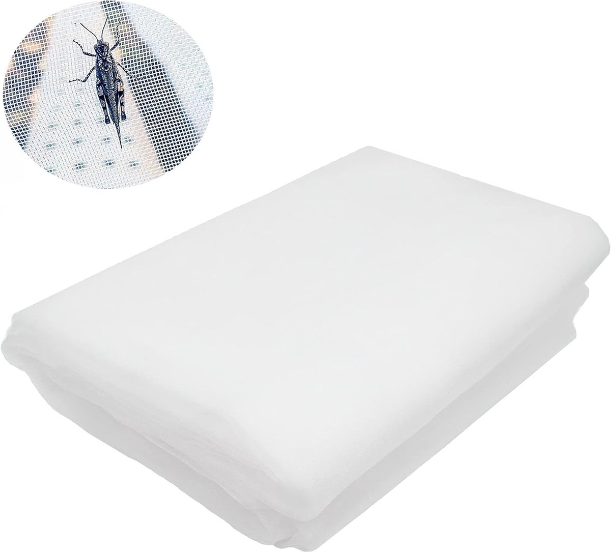 SnelShoppen - Insecten Net 10 m x 2,5 m - Fijn Gaas Bescherming voor Planten, Bloemen, Groenten en Fruit - UV-Bestendig, Scheurvast en Corrosiebestend