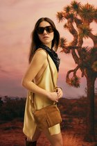 Shabbies Amsterdam Kleine Crossbodytas / Schoudertas Dames - Leer - Saar - Cognac