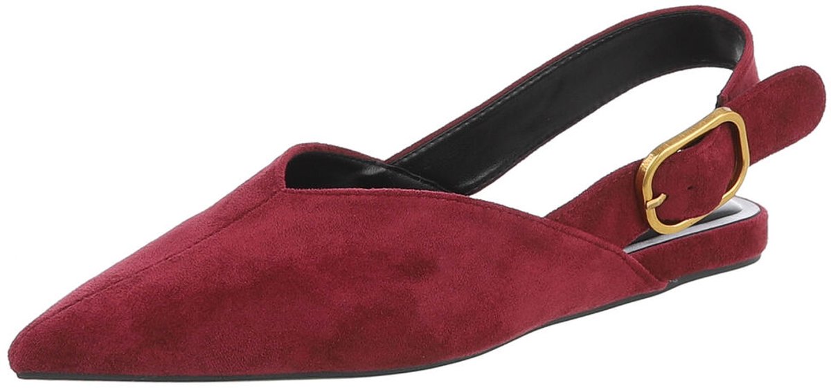 Slingback schoenen - puntneus en gesp - dames Mt:39