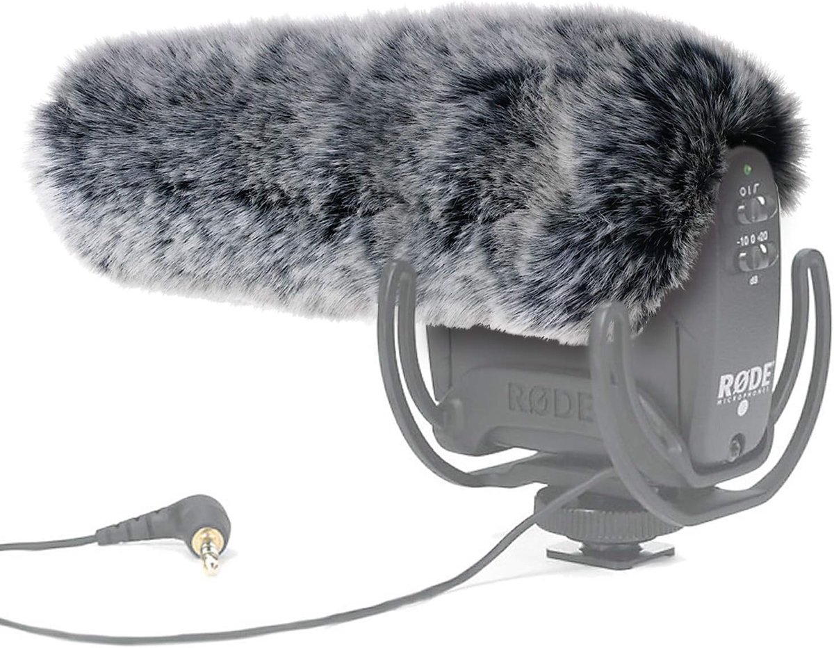 SnelShoppen - Professionele Microfoon Deadcat Windshield - Furry Windscreen voor VideoMic Pro - Perfecte Geluidsisolatie, Windruis Vermindering, Ideaa