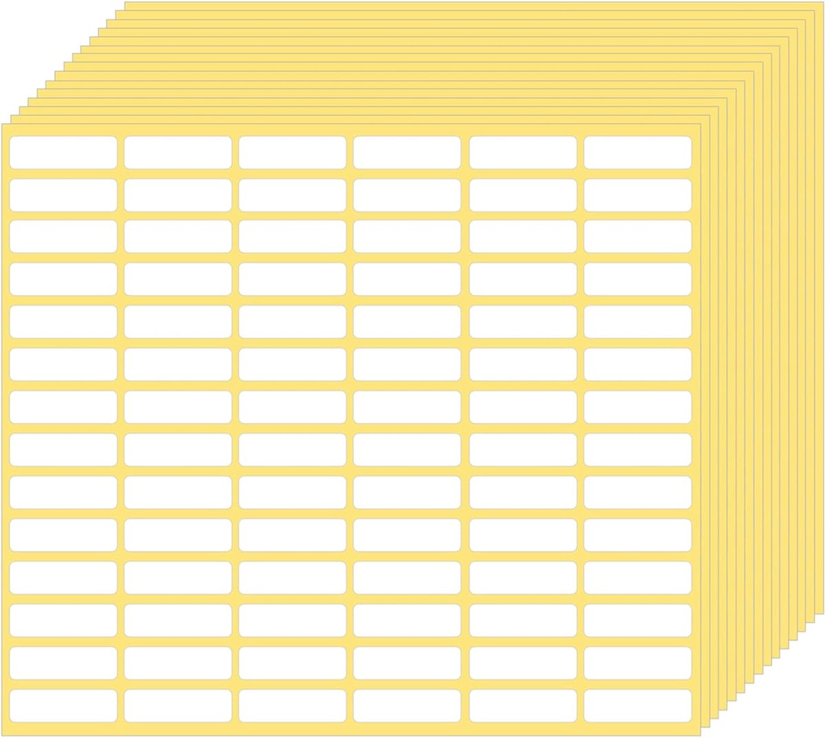 SnelShoppen - 1260 Stuks Witte Zelfklevende Labels 10x31mm, Kleine Stickers, Blanco Prijsetiketten, Verwijderbare Zelfklevende Stickers voor Glazen, D