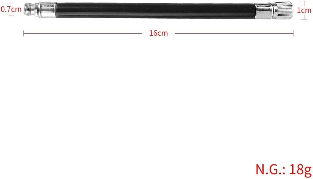 SnelShoppen - Opblaasbare Ventieladapter voor Xiaomi M365 Pro Pro2 1S Max G30 Elektrische Scooter en Fietsen - Flexibele Verlenging voor Banden met In