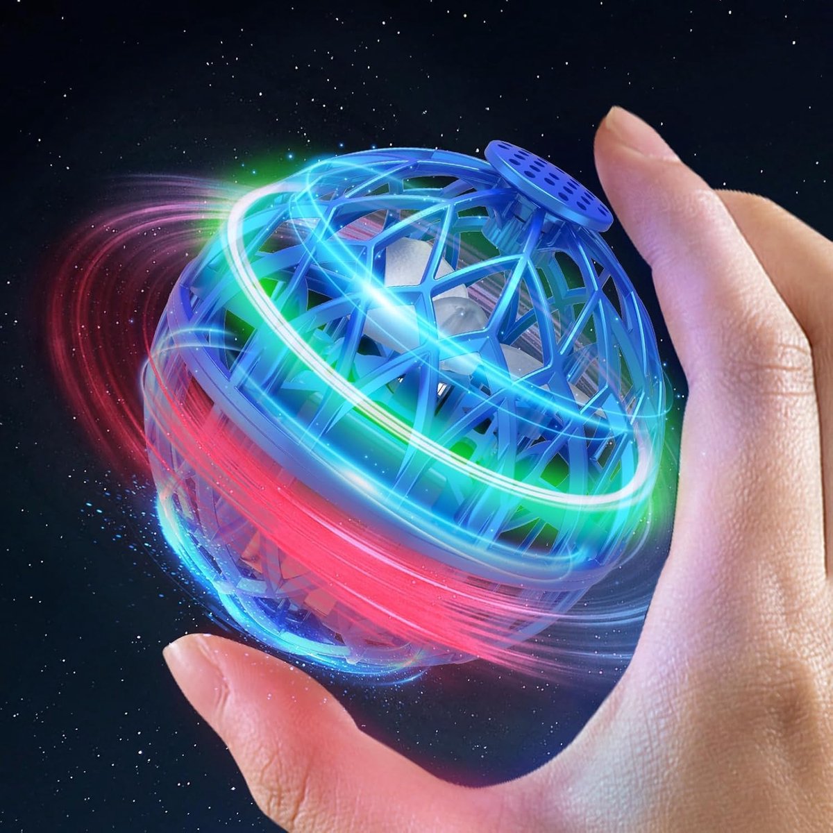 SnelShoppen - Flying Ball met LED, Magische UFO Bal, Mini Drone, Lichtbal, Boomerang, Hoverball, Gyroscoop, Spinner, Speelgoed voor Kinderen, Perfect