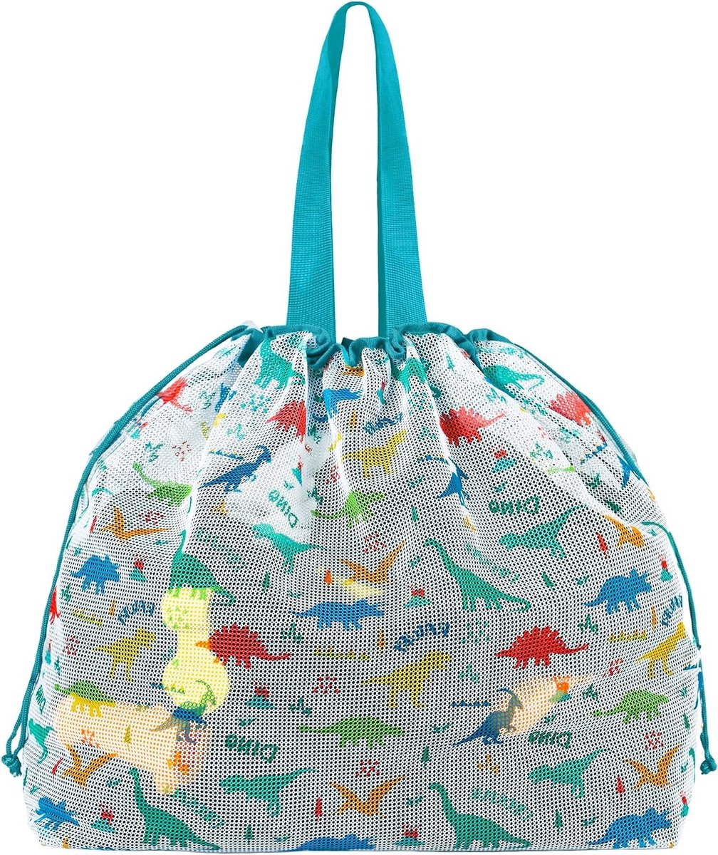 Opvouwbare XXL mesh-nettas voor strandspeelgoed, lichtgewicht en praktisch voor zwembad, reizen en zomervakantie accessoires voor kinderen en volwassenen