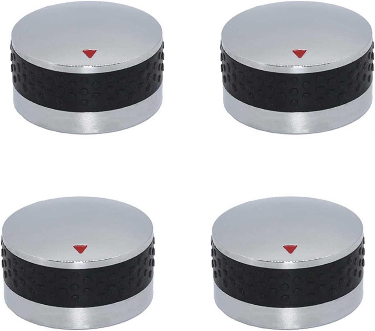 Set van 4 Vervangingsknoppen voor Gasgrill - Geschikt voor BBQ, Oven en Kookplaat - Rond 58mm