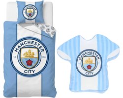 Manchester City slaapkamerset; dekbedovertrek en kussen