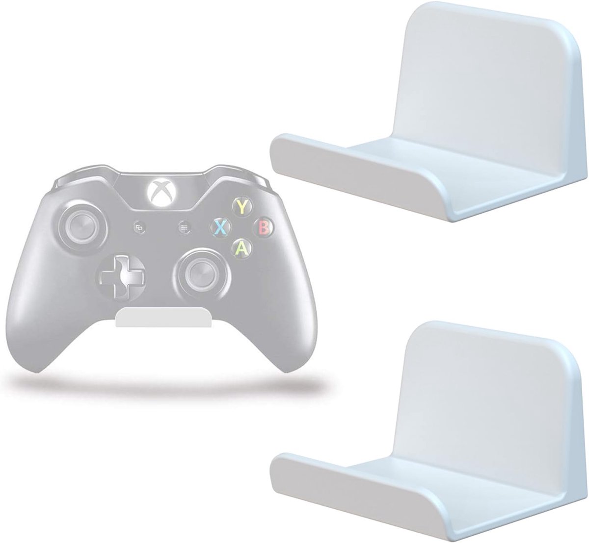 SnelShoppen - Wall Mount voor Controller en Hoofdtelefoon - Universele Compatibiliteit - Eenvoudige Installatie - Stevig Materiaal - Wit